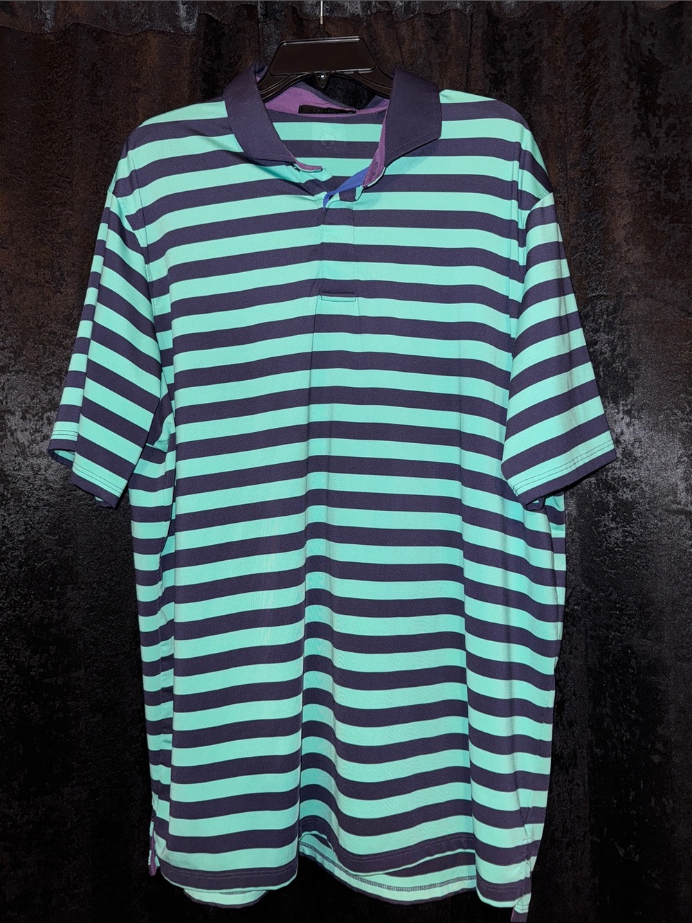 Greyson Men's striped golf polo Size XL Wrinkle free EUC